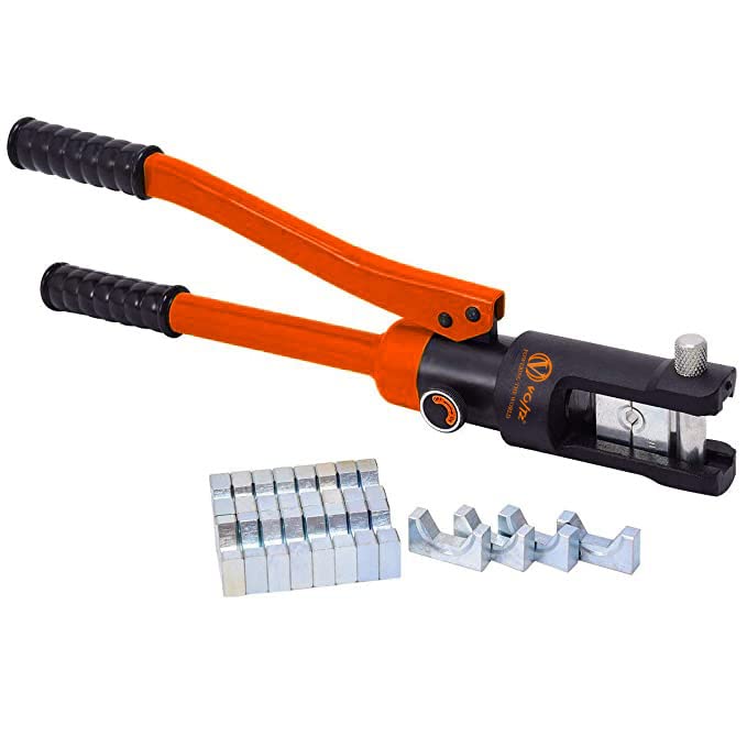 VOLTZ VZ-HC-300 (12 DIES) 10-300mm2 Hydraulic Crimping Tool Wire Terminal Crimper Copper, Aluminium Terminal Pliers 16Tons Hydraulic Crimper Tool for Cable Lugs Terminal HC-300 manual crimper - Image 3