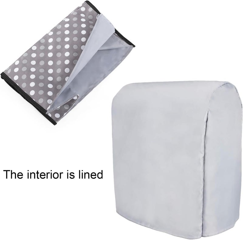 LUXJA Dust Cover Compatible with 6-8 Quart Stand Mixer, Cloth Cover with Pockets for Stand Mixer and Extra Accessories (Compatible with 6-8 Quart Stand Mixer), Gray Dots Demand fit global economical quality - Image 5