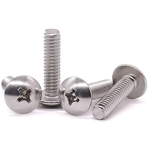 EASTLO M4-0.7 x 10mm Truss Head Machine Screws, 304 Stainless Steel 18-8, Phillips Drive, Mushroom Head Machine Screws, Full Coarse Thread UNC, 100 PCS - Image 4