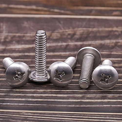 EASTLO M4-0.7 x 10mm Truss Head Machine Screws, 304 Stainless Steel 18-8, Phillips Drive, Mushroom Head Machine Screws, Full Coarse Thread UNC, 100 PCS - Image 3