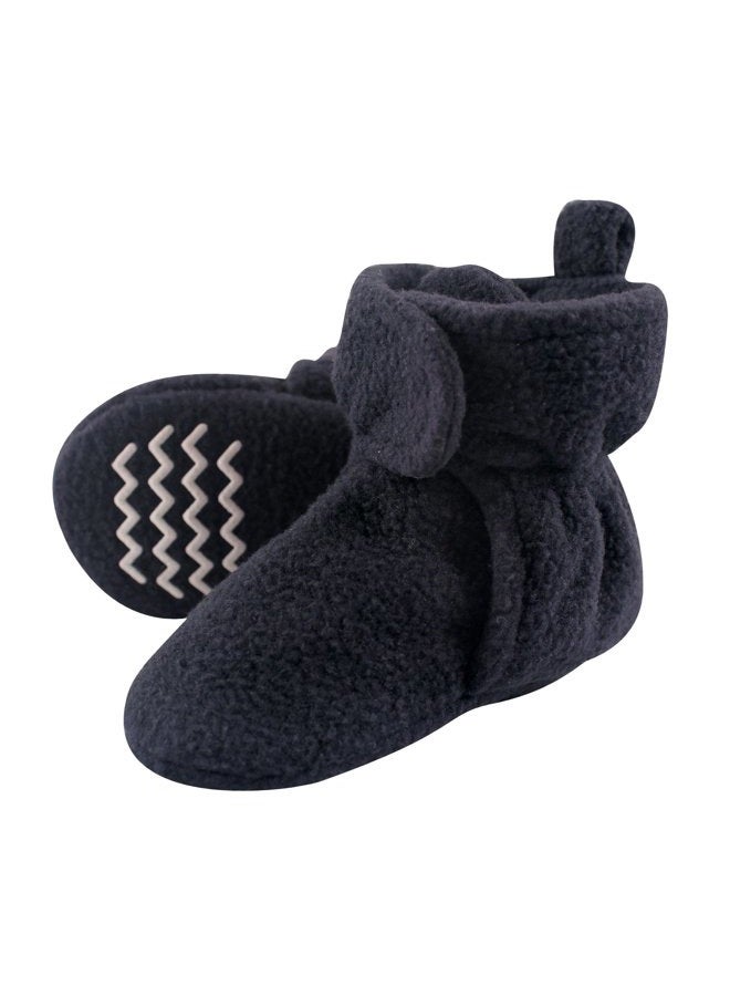 hudson baby unisex child Cozy Fleece Booties Slipper Sock, Navy, 18-24 Months Toddler US, Navy, 18-24 Months - Image 2
