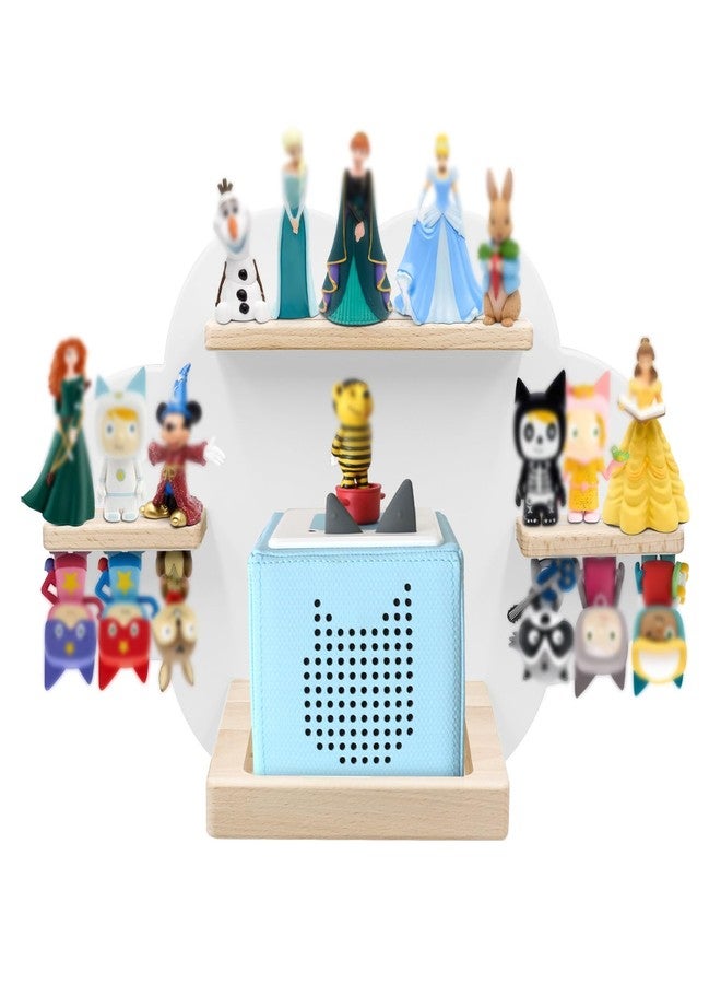 Taladad for TonieBox 2/1 and Tonie Shelf Cloud,Tonies Storage for 12-20 Tonie Figures Characters Magnetic Wall Shelf for Tonies Toniebox 2, Charging Station (White) - Image 1