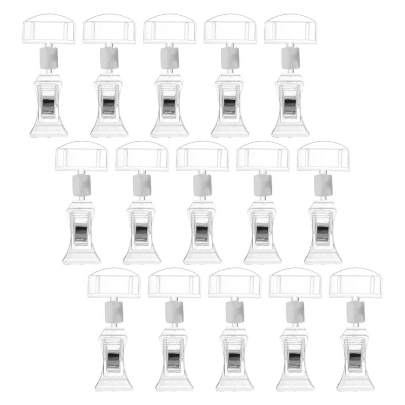 14pcs Price Label Clip Holder: Merchandise Display Supply - Rotating Sign Clips - Adjustable Price Display Clamps For Supermarket Clothing Rack Advertising - Image 3