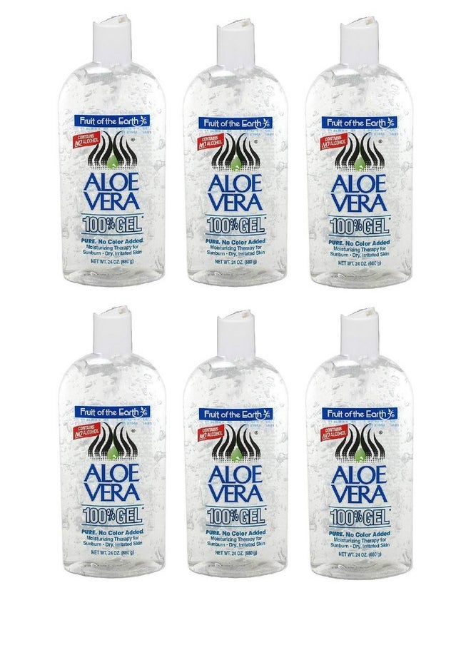 فروت أوف ذا إيرث - مضخة جل من Fruit Of The Earth 100% Aloe Vera سعة 24 أونصة (عبوة من 6 قطع) - Image 1