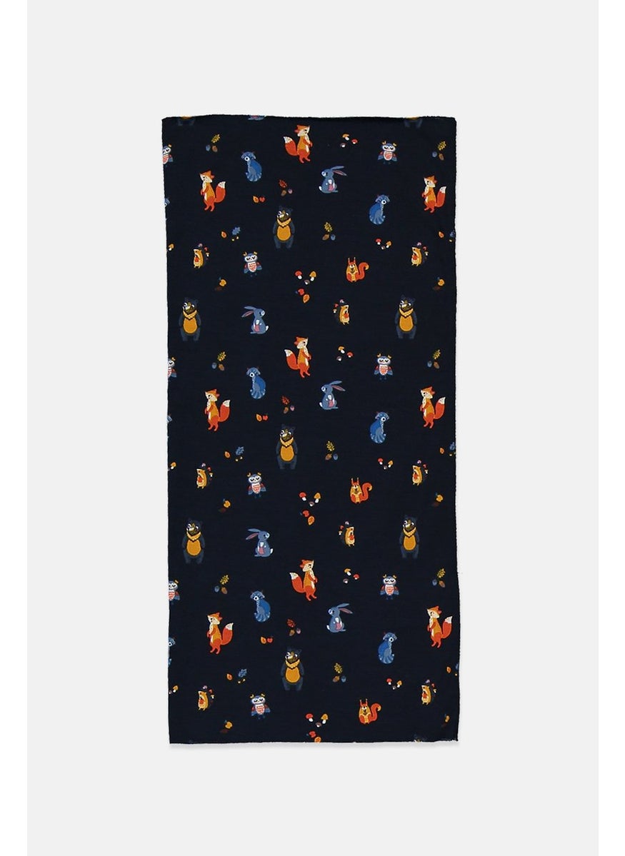 Tchibo Kid Girls Printed Head Scarf 47 L x 5 W cm, Navy  - Image 2