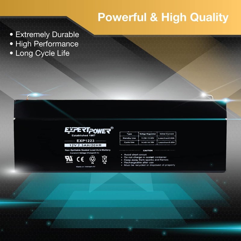 ExpertPower ® 12 Volt 2.3 Ah Rechargeable Battery // EXP1223 - Image 4