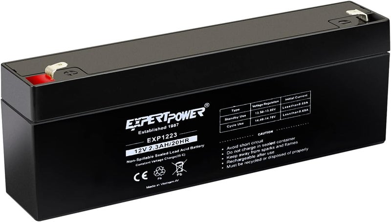 ExpertPower ® 12 Volt 2.3 Ah Rechargeable Battery // EXP1223 - Image 1