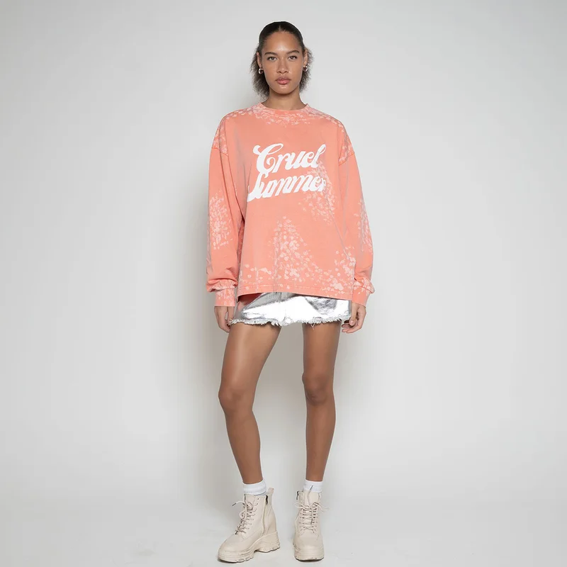 فلاش موب نيشن Pink FM Cruel Summer Long‑Sleeve Graphic T‑Shirt