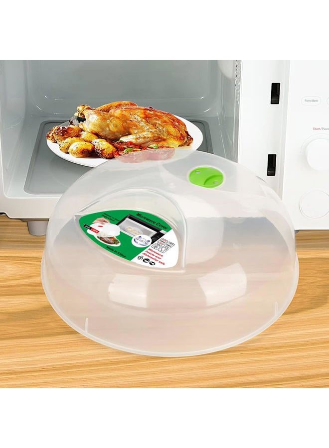 HENYU Microwave Splatter Cover, Microwave Cover for Food, Large Microwave Plate Cover Guard Lid with Steam Vents Keeps Microwave Oven Clean, 11.5 Inch BPA Free & Dishwasher Safe - Image 1