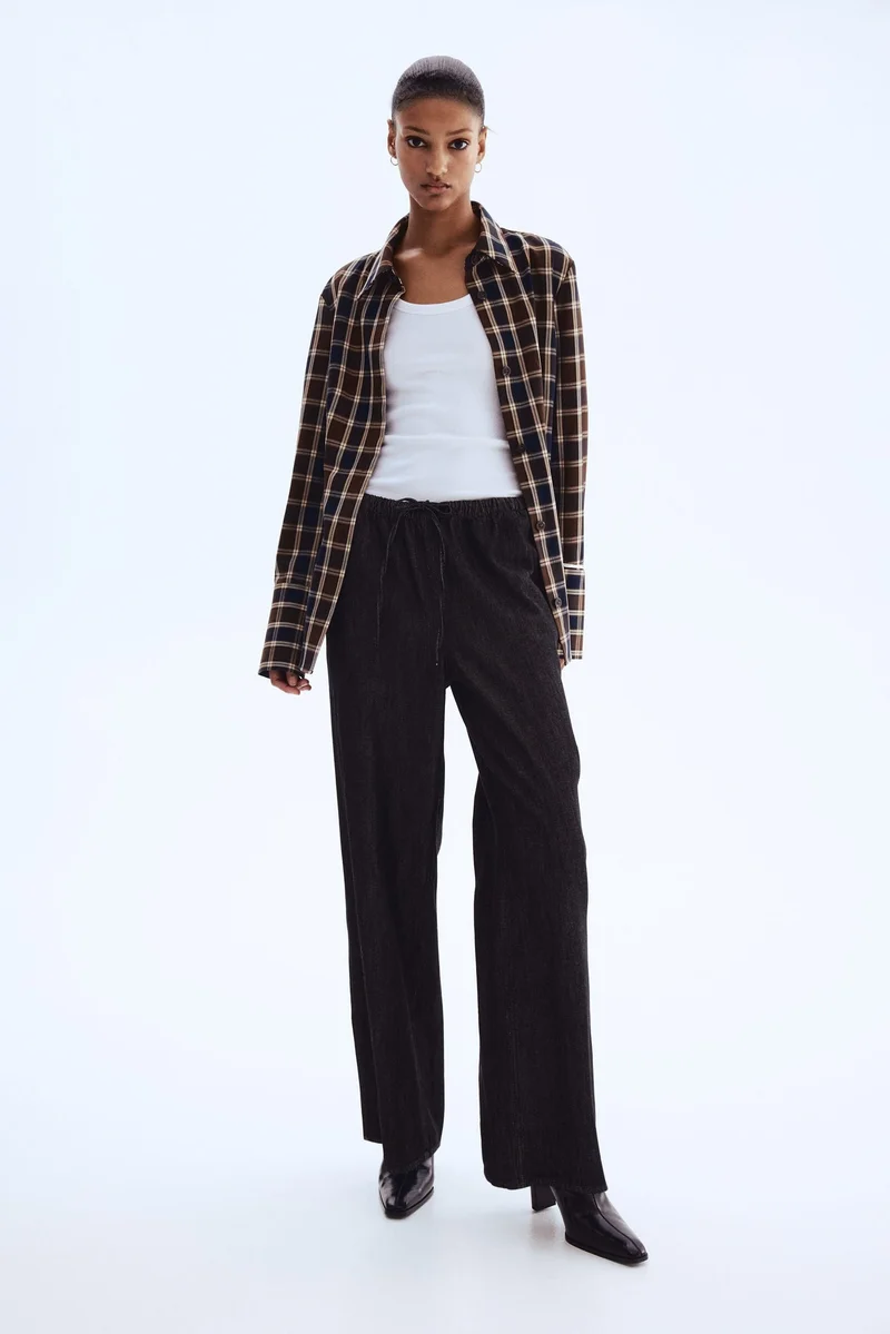 H&M Feather Soft Denim drawstring trousers