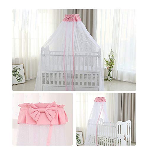 CdyBox Breathable Crib Netting Bed Curtains Canopy for Kids Mosquito Net Bedroom Decor (Pink, Mosquito net) - Image 5