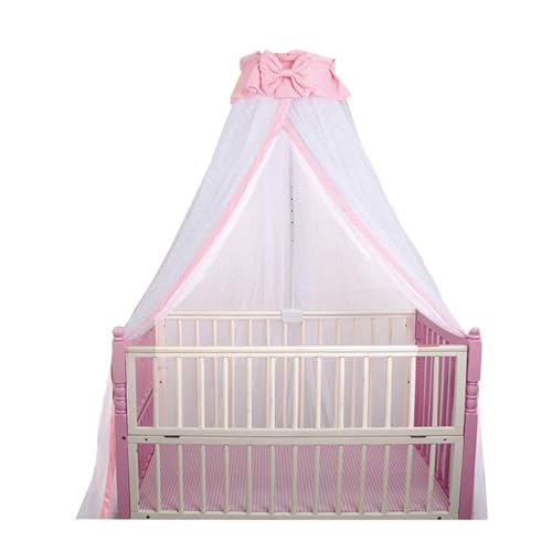 CdyBox Breathable Crib Netting Bed Curtains Canopy for Kids Mosquito Net Bedroom Decor (Pink, Mosquito net) - Image 1