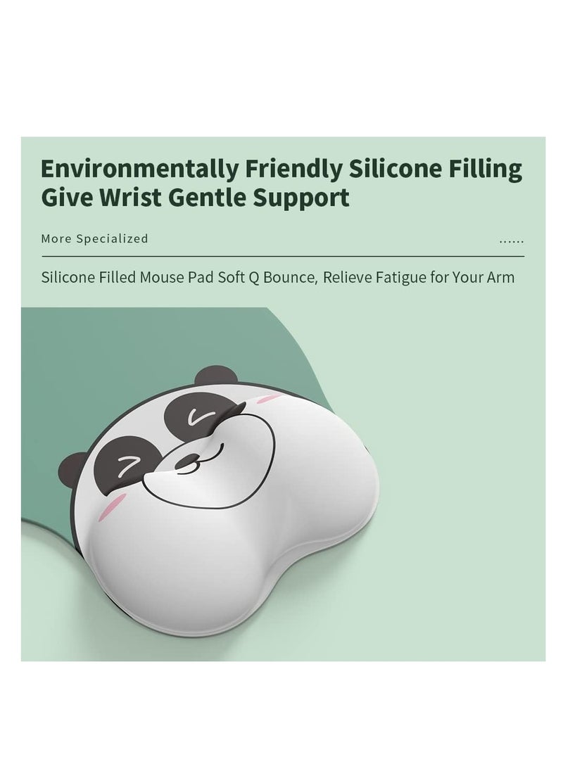 DUNISO - Ergonomic Mouse Pad With Wrist Support, Panda Animal Mouse Pad, Non Slip PU Base 3D Gel Mouse Pad Wrist Support For Office Computer Laptop, Cute Panda Mousepad(Panda) - Image 1