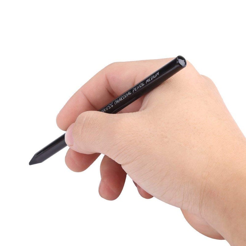 deziine deziine Woodless Charcoal Pencil Professional For Artist Drawing Sketching Black 3 Pcsset  - Image 4