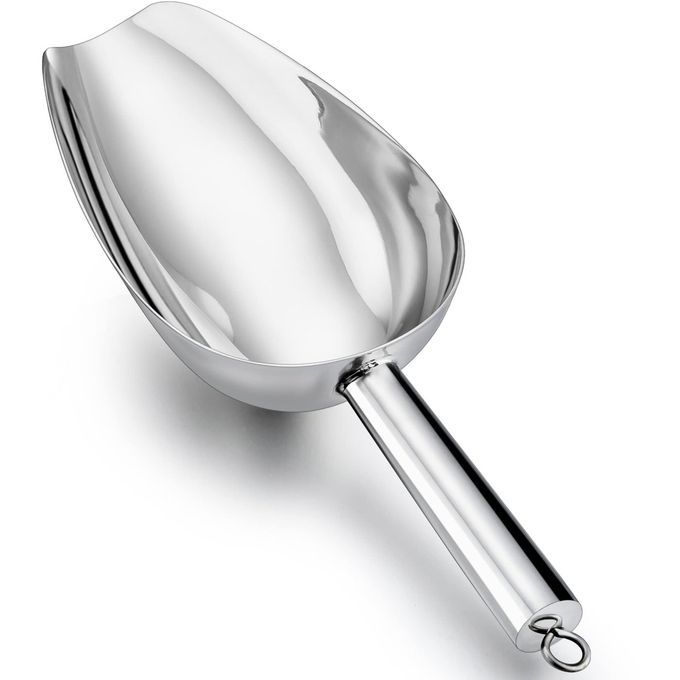 LIANYU Large Ice Scoop, 24 Ounce Stainless Steel Scooper for Canisters, Metal Scoops for Dry Goods, Heavy Duty Utility Scooper for Kitchen Bar Shop, Mirror Finish, Dishwasher Safe - Image 1