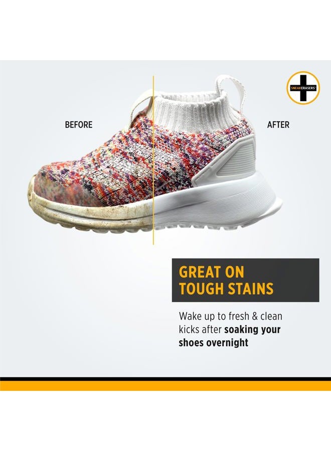 SneakERASERS Overnight Soak, Shoe and Sneaker Cleaner, Easy Detergent for Sneakers athletic shoes, and more. No fuss! - Image 4