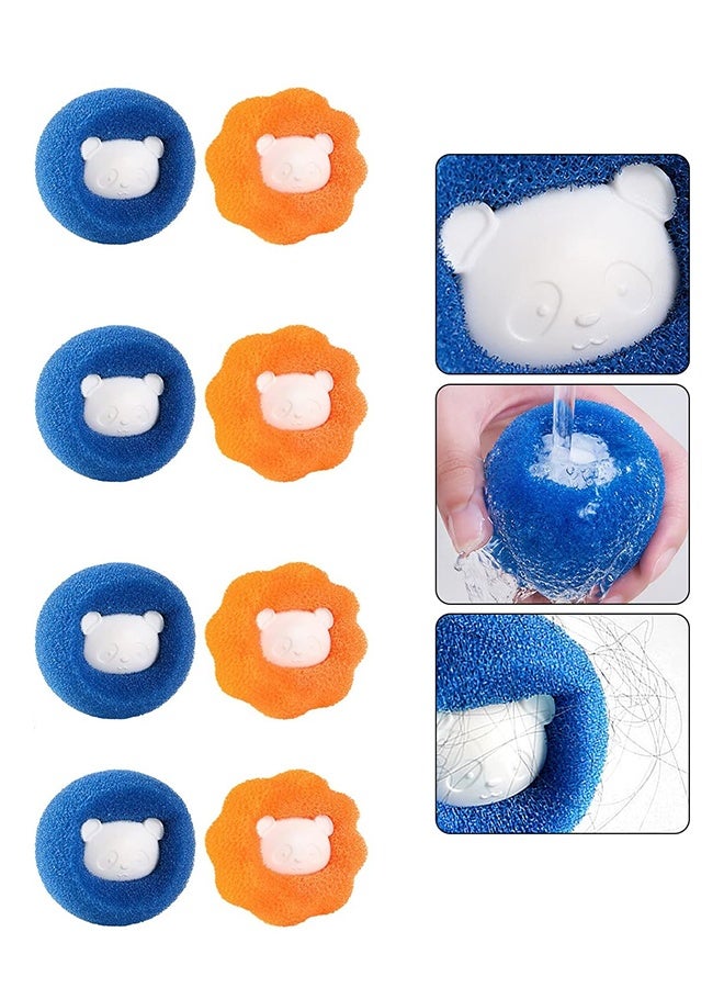 8Pcs Pet Hair Remover for Laundry Laundry Pet Hair Catcher Washing Machine Hair Catcher Washing Balls Dryer Balls for Clothing Dog Cat Pet Fur Remover  - Image 5