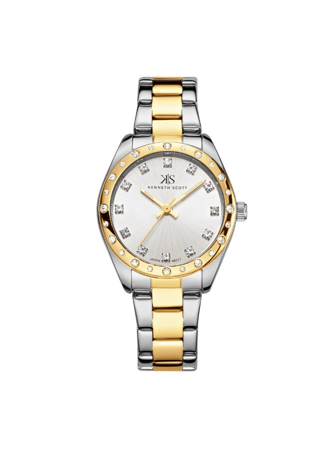 KENNETH SCOTT Women's Stainless Steel Analog Watch K24509-TBTW - 33 mm  - Image 1
