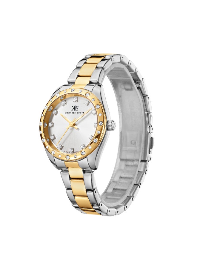 KENNETH SCOTT Women's Stainless Steel Analog Watch K24509-TBTW - 33 mm  - Image 2