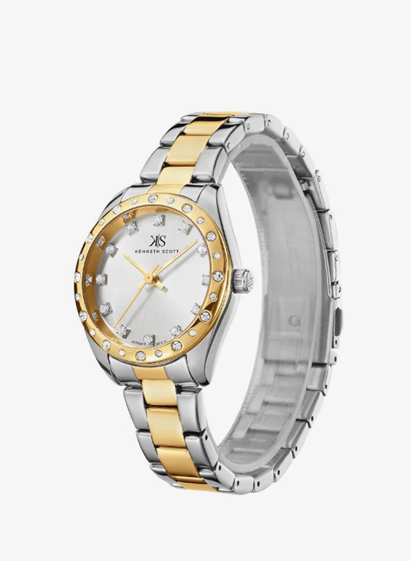 Kenneth Scott Women's Stainless Steel Analog Watch K24509-TBTW - 33 mm