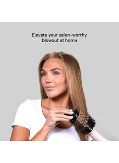 L'ANGE HAIR L'ANGE HAIR Le Volume Elevé 65MM 2-in-1 Titanium Brush Dryer | Dry and Style | Unique Teardrop Shape Barrel | 3 Heat Settings | 360° Vented Airflow | Ionic Technology for Frizz-Free Styling (Black)  - Image 3