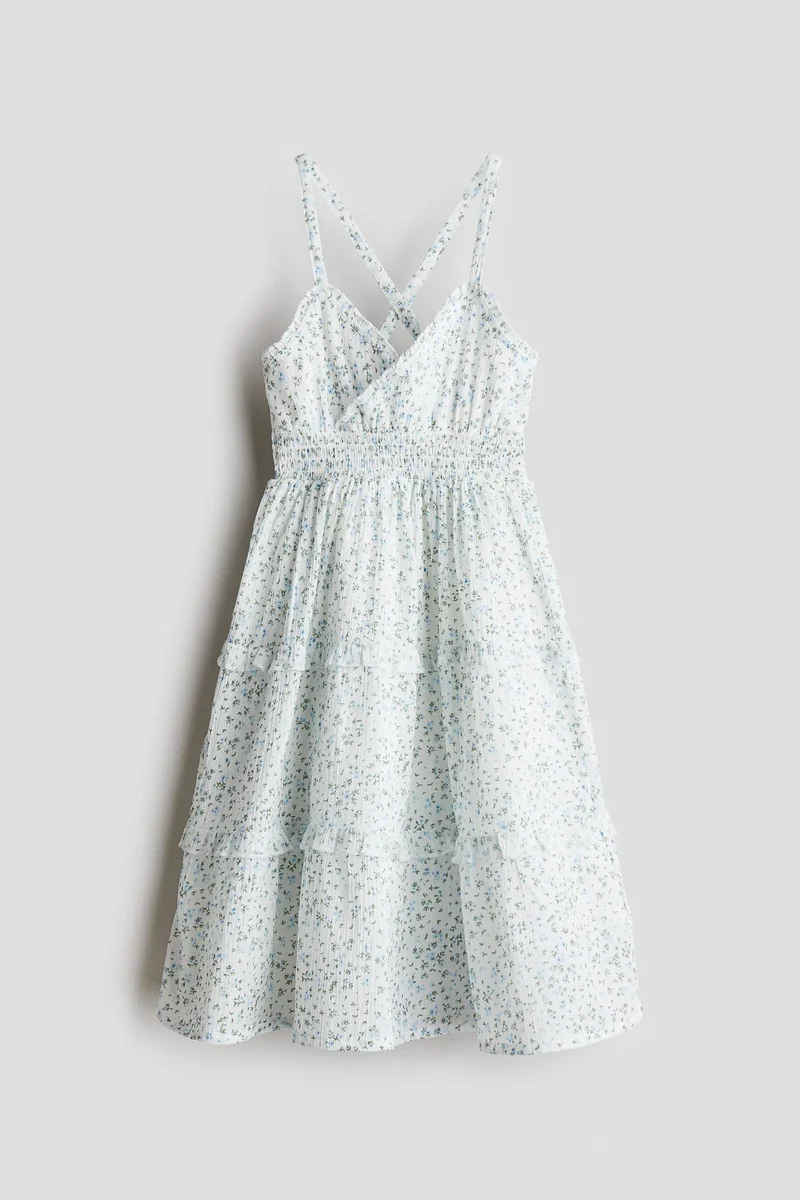 اتش اند ام فستان سموكد بحواف مكشكشة