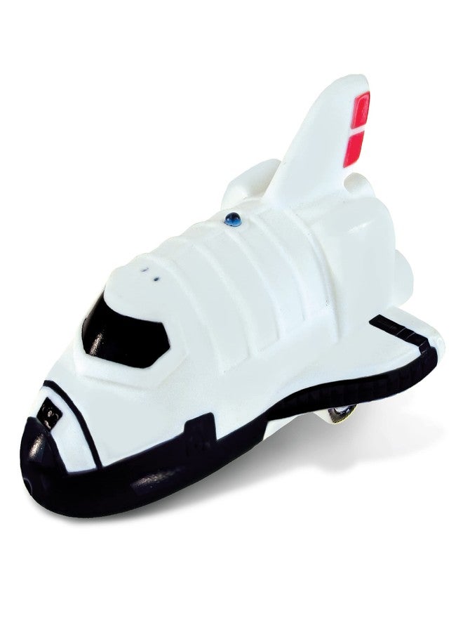 Puzzled DolliBu Space Shuttle Model Bath Buddy Squirter Toy - Floating Rubber Space Themed Bath Toy for Pool or Bathtub, Cute Bathroom Toys for Toddlers, Babies, and Kids - 3 Inches - Image 1