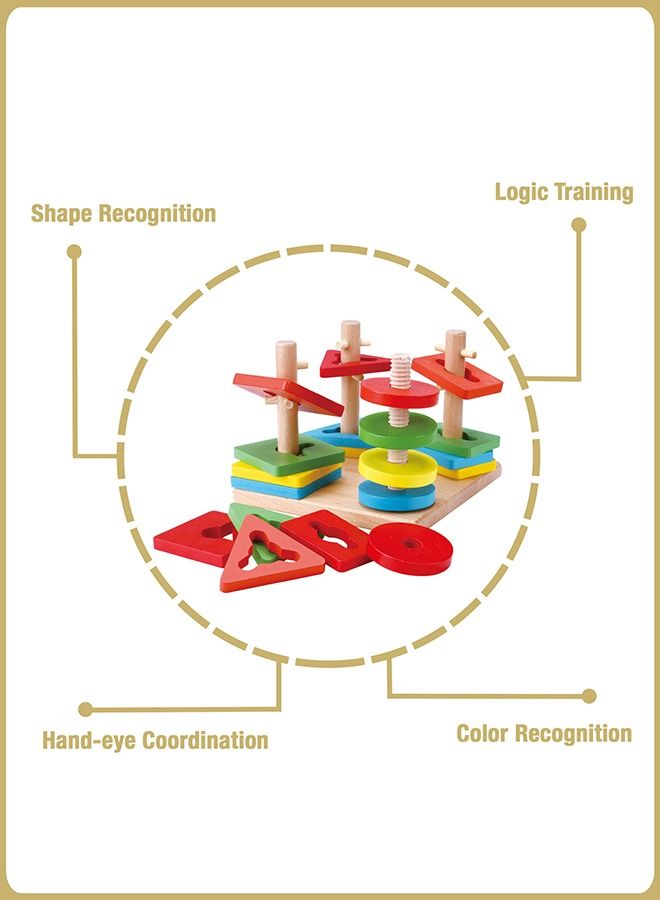 al ostoura toys Four Sets Of Wooden Educational Toys Column - Image 4