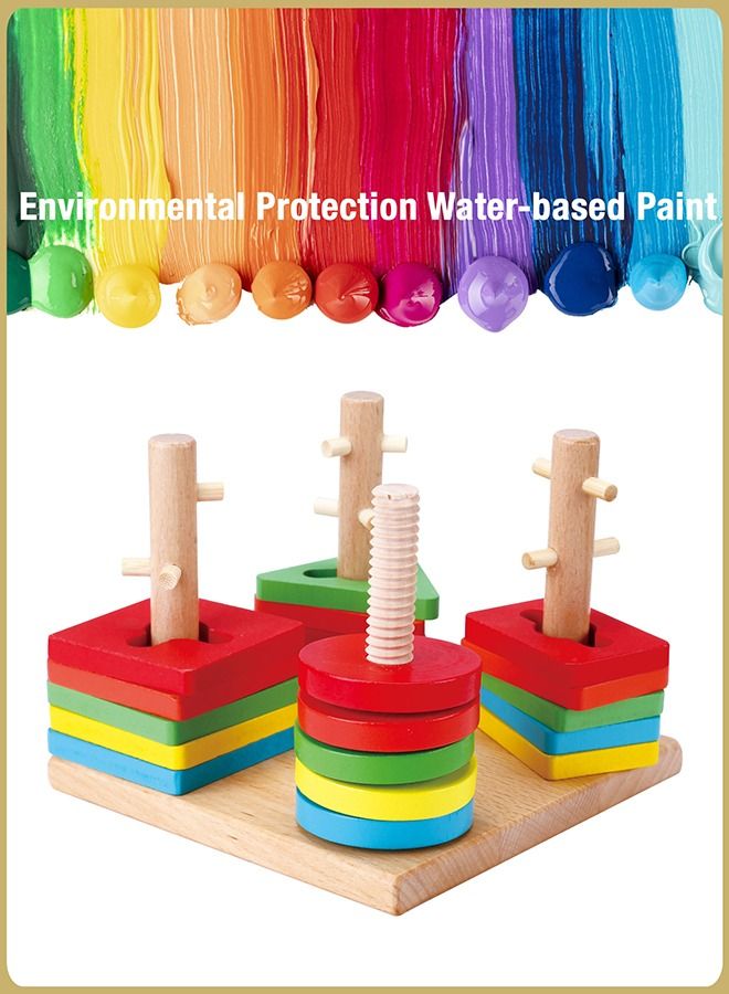 al ostoura toys Four Sets Of Wooden Educational Toys Column - Image 3
