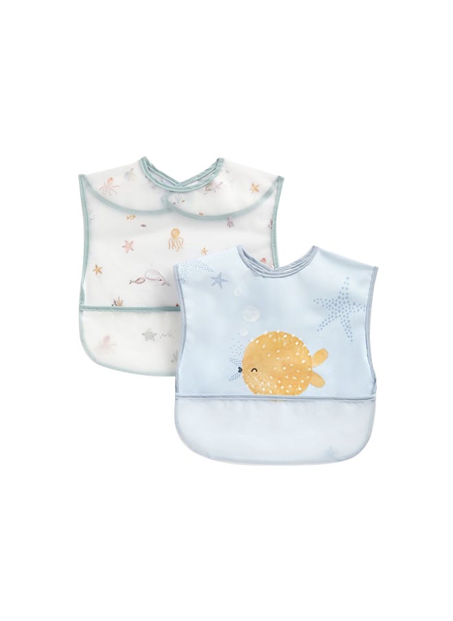 mothercare عبوة من قطعتين، مريلة Crumbcatchers للجنسين مصنوعة من مادة Peva بنسبة 100%  - Image 2
