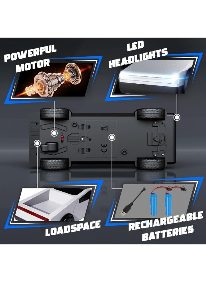 Truck 1:24 RC Car Toys - سيارة تحكم عن بعد عالية السرعة لجميع التضاريس مع ضوء ومساحة تحميل ، ألعاب مركبة كهربائية للأطفال ، هدايا للأطفال والفتيان والبنات - Image 3