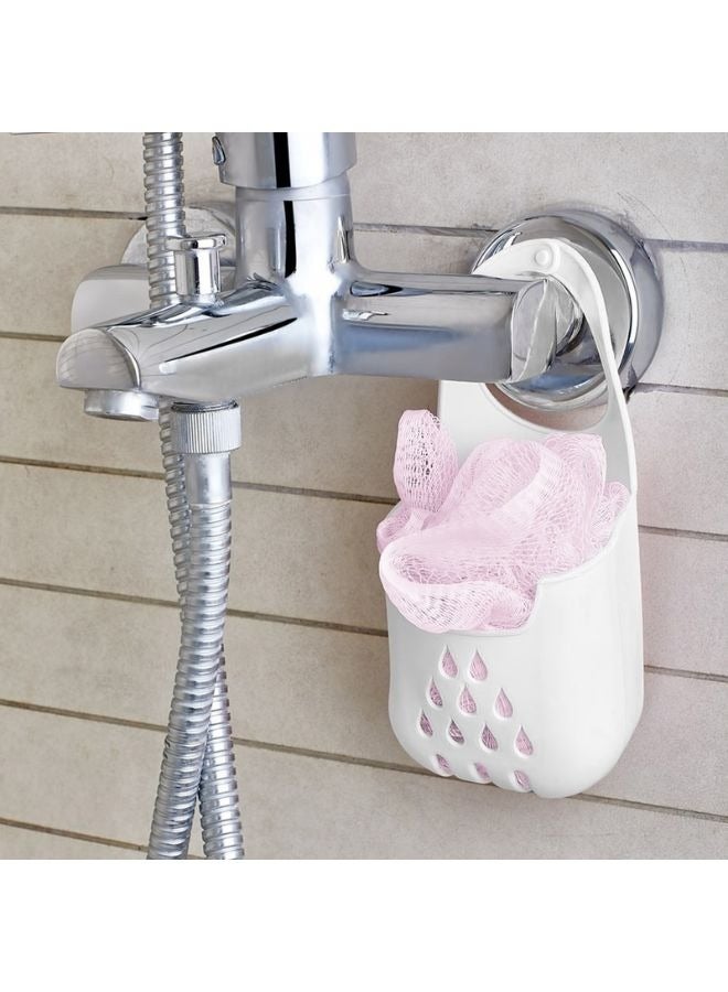 ORGANiZERS Silicone Sponge Holder for Kitchen Sink with Hanger, Kitchen Sink Basket for Sponge or Soap, Sink Sponge Holder, Dishcloth Holder, Kitchen Drain Rack, Kitchen Sink Accessories - White - Image 4