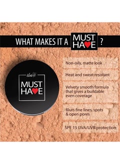 Must Have Velvet Matte Pressed Compact Powder-Medium Beige, 9G, High Coverage L Ultra Blendable Face Makeup, Spf 15, Oil Free Fresh Finish Look, Halal Certified & Vegan Makeup - All - pzsku/ZED53C314429E889DE635Z/45/_/1733729850/266c5092-d324-4573-834a-8e868f51e695