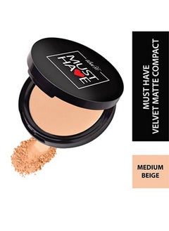 Must Have Velvet Matte Pressed Compact Powder-Medium Beige, 9G, High Coverage L Ultra Blendable Face Makeup, Spf 15, Oil Free Fresh Finish Look, Halal Certified & Vegan Makeup - All - pzsku/ZED53C314429E889DE635Z/45/_/1733729868/e912e08e-4486-44ca-b1d7-03cabf780f6d