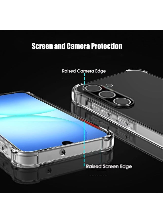 بورتوني جراب شفاف لهاتف Samsung Galaxy A17 4G/5G بزوايا معززة، جراب نحيف مناسب لهاتف Galaxy A17، جراب مقاوم للصدمات ومقاوم للاصفرار لهاتف Samsung Galaxy A17 4G/5G - Image 3