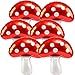 KHC-KHF 6PCS LargeMushroomBalloons Super Red Mushroom Balloons Red Foil Video Game Mushrooms Balloon Birthday Party Decorations for Boys Girls Party Supply - Image 2