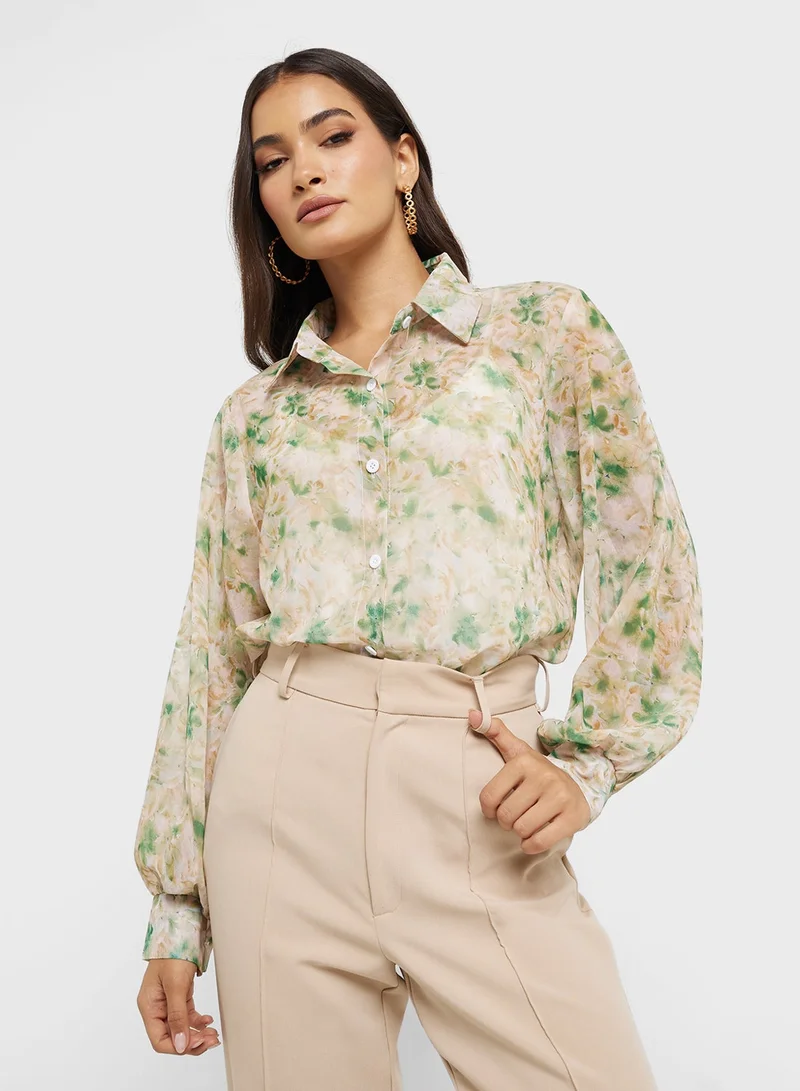 ايلا بلوزة بطبعة زهور