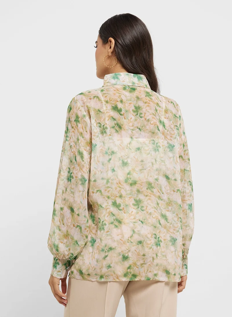 ايلا بلوزة بطبعة زهور