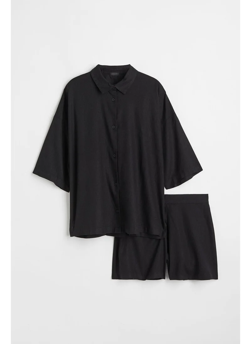اتش اند ام Pyjama shirt and shorts