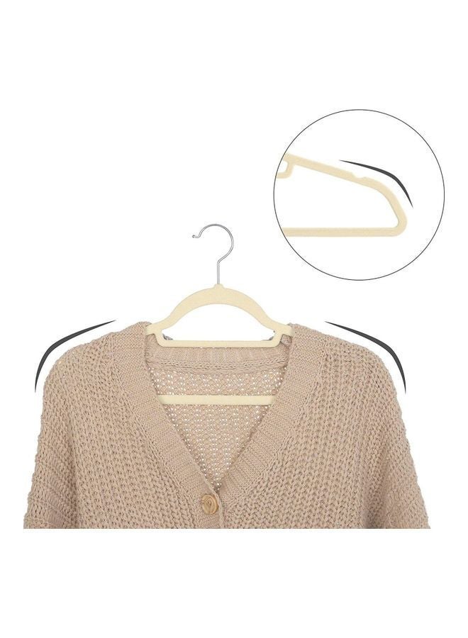 Big Clothes Hangers 30-Pack 360° Rotatable Heavy Duty Clothes Hangers -Velvet Thin Hangers for Coats, Jackets, Dresses, Space-Saving Closet Hangers, Functional Non-Flocked Hangers Beige - Image 4