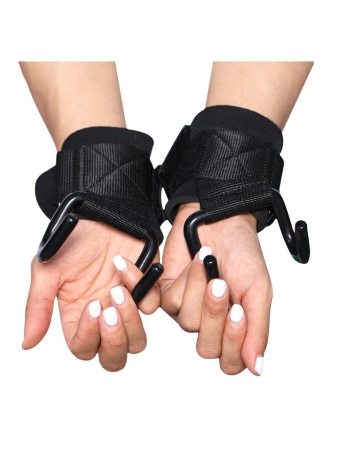 ستراب معدني لرفع الأثقال وتمارين الجيم والعقلة  يستخدم في رفع الأثقال لتقوية قبضة اليد والمعصم والمساعدة على التركيز على العضلات المستهدفة – زوج واحد - Image 1