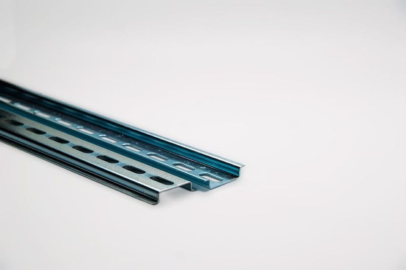 Machine-Pro Products DIN Rail - 450 mm (18 INCH (17.7")) Silver Steel Slotted Chrome Plated Wall Mount - Image 2