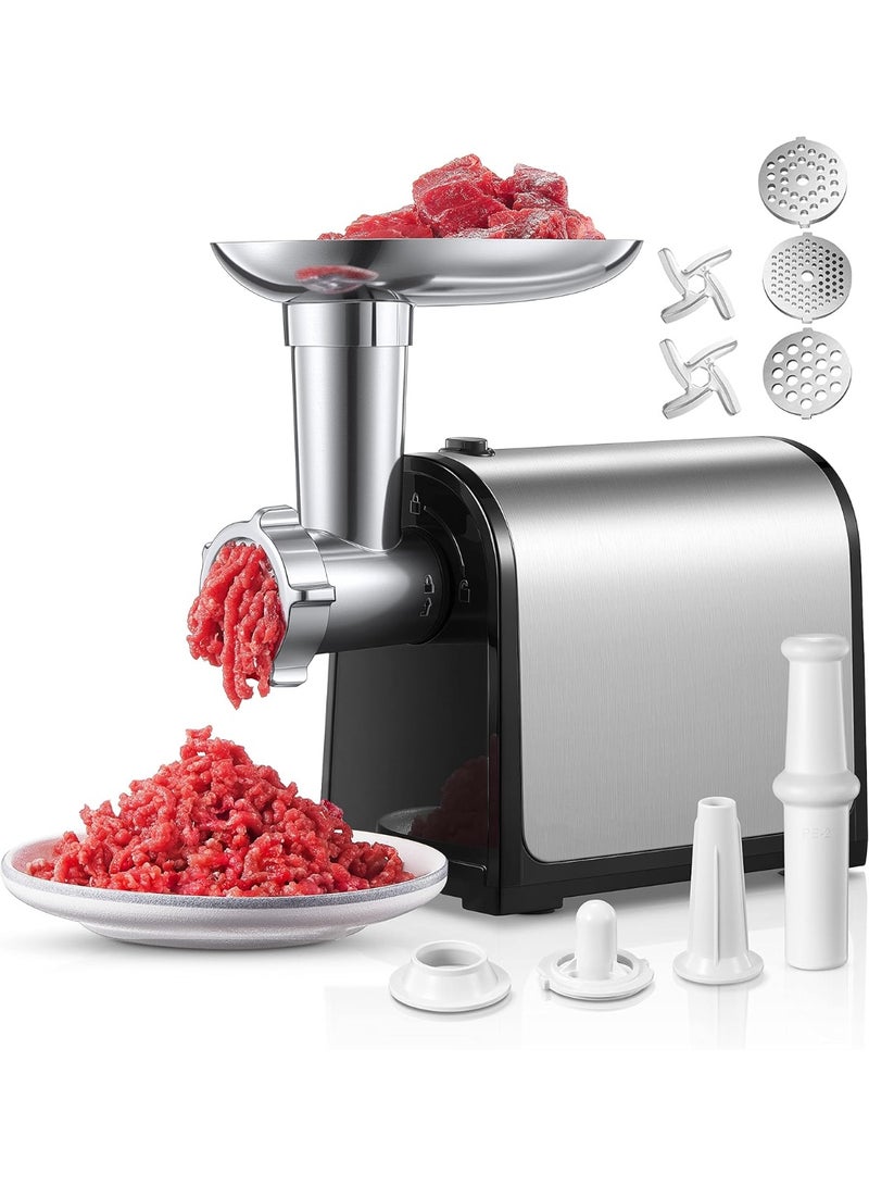DubaiGallery Heavy-duty 3000W meat grinder provides excellent grinding capacity, durable body, multiple cutting discs, sausage funnel included, great for household cooking, preparing minced meat dishes, and achieving consistent textures for various recipes. - Image 1