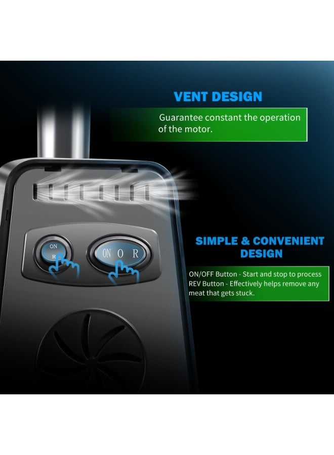 DubaiGallery Heavy-duty 3000W meat grinder provides excellent grinding capacity, durable body, multiple cutting discs, sausage funnel included, great for household cooking, preparing minced meat dishes, and achieving consistent textures for various recipes. - Image 4