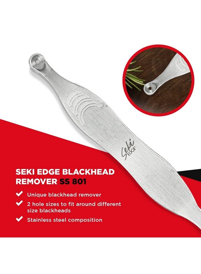 Seki Edge Blackhead Remover (Ss-801) - Comedone Extractor For Blackheads - Professional Pimple Popper Tool With 2 Hole Sizes - Preventive Acne Tool & Pore Extractor - Image 2
