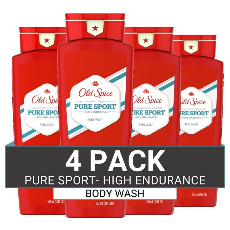 Old Spice High Endurance Body Wash for Men, Pure Sport Scent, 18 FL OZ (532 mL) - Image 1