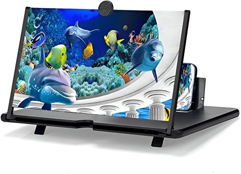 Enhanced Viewing - 3D HD Screen Magnifier for Smartphones - Ideal for Movies, Gaming, and Video Calls - Lightweight and Convenient for Daily Use (Vibrant Colors) - Image 1