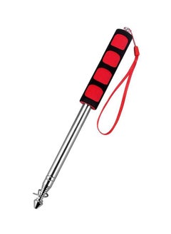 NIBEMINENT Stainless Steel Telescopic Flag Pole With Rubber Handle Red/Silver  - Image 2