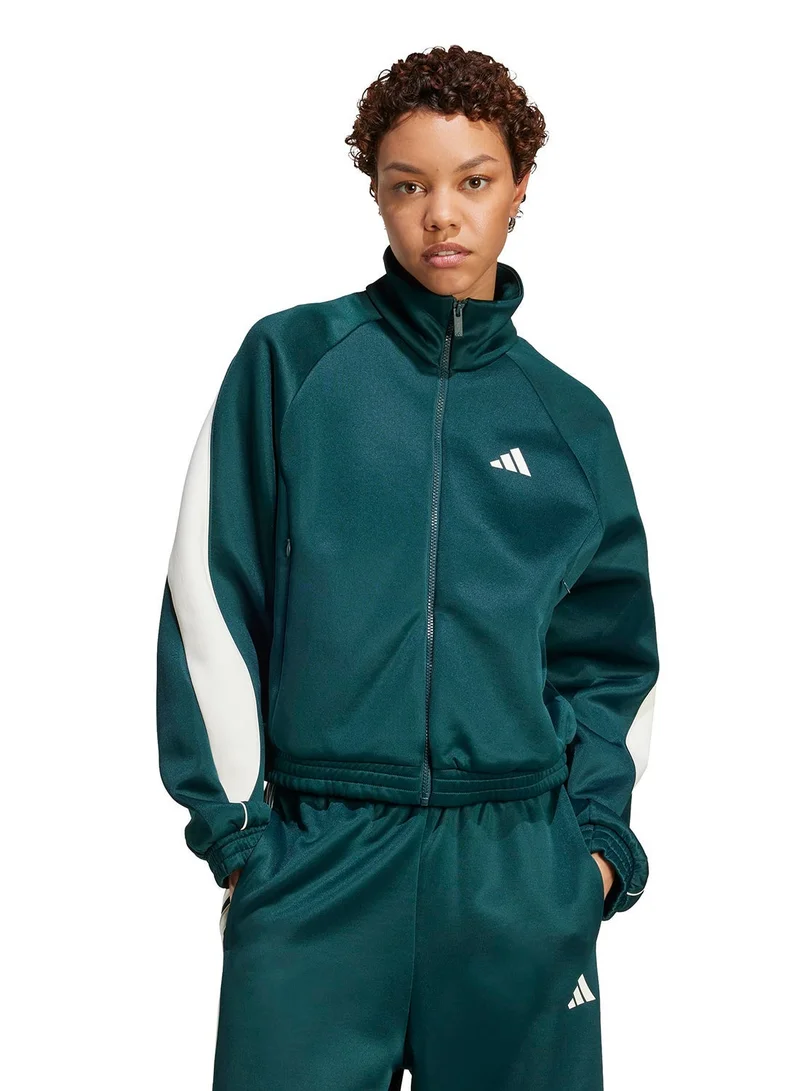 اديداس سترة رياضية   خضراء للنساء