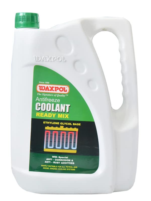 Waxpol Ready Mix Coolant - 4L for All Petrol, Diesel, and CNG Vehicles Car & Truck - Image 1